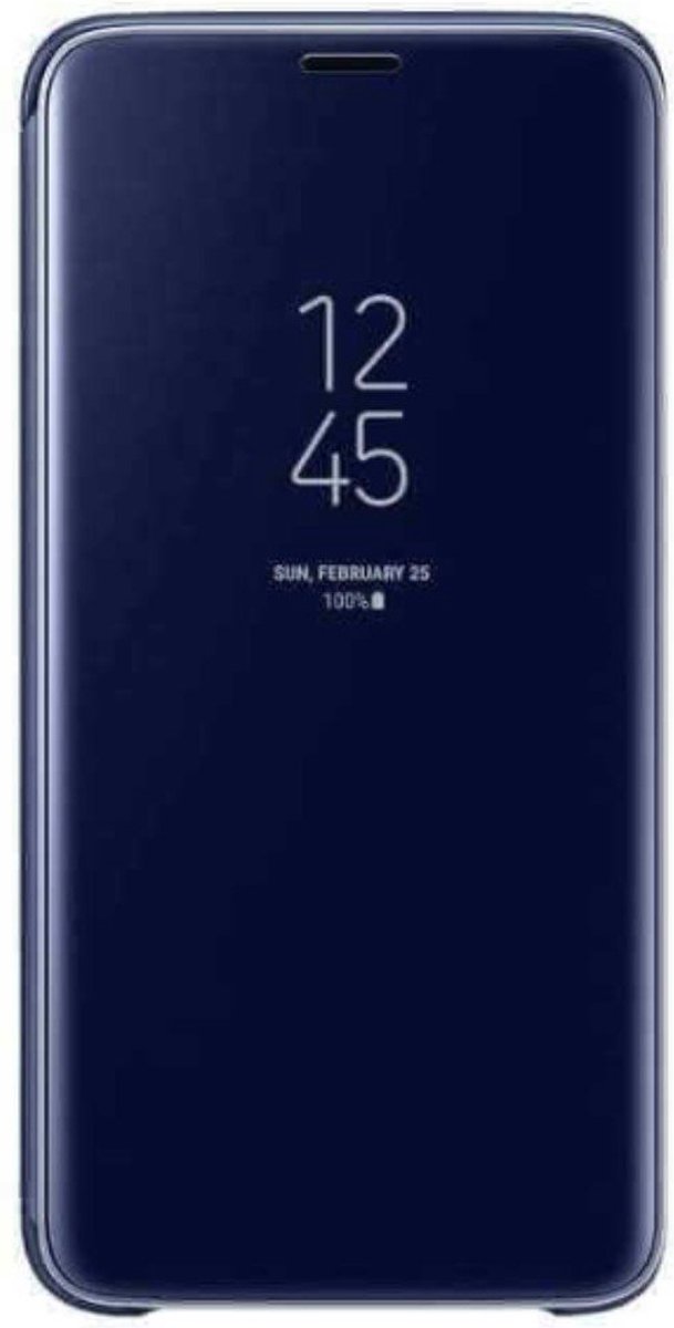 Samsung S9 Clear View Standing Cover - Blauw