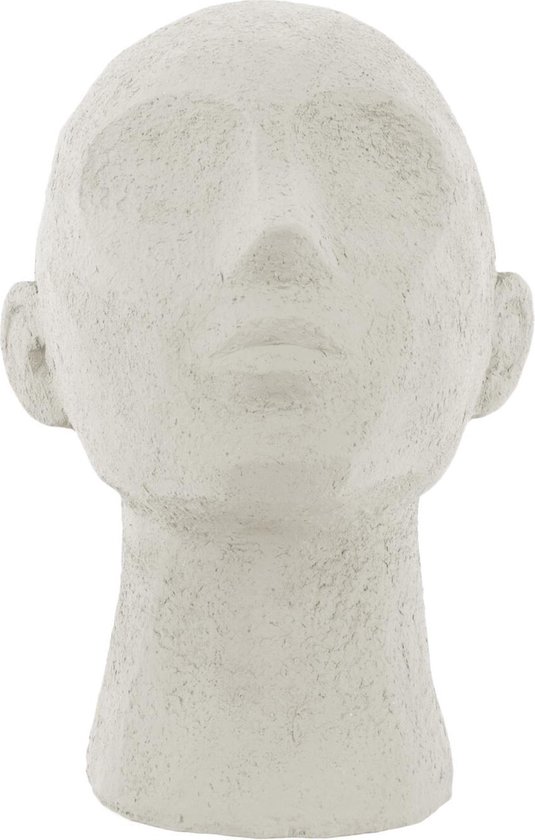 Present Time Ornament Face Art Up - Polyresin Ivoor - 18,5x16x22,8cm - Scandinavisch