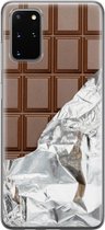 Samsung Galaxy S20 Plus hoesje siliconen - Chocoladereep - Soft Case Telefoonhoesje - Print / Illustratie - Bruin