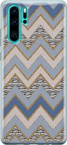 Huawei P30 Pro hoesje - Retro zigzag - Soft Case Telefoonhoesje - Print / Illustratie - Multi