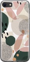 iPhone 8/7 hoesje siliconen - Abstract print - Soft Case Telefoonhoesje - Print / Illustratie - Transparant, Multi