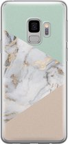 Leuke Telefoonhoesjes - Hoesje geschikt voor Samsung Galaxy S9 - Marmer pastel mix - Soft case - TPU - Multi