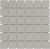 The Mosaic Factory London mozaïektegel 4.8x4.8x0.6cm voor vloer voor binnen en buiten vierkant Keramiek Grijs