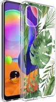 iMoshion Design voor de Samsung Galaxy A31 hoesje - Bladeren - Groen