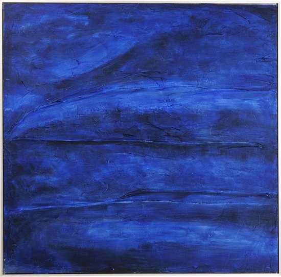 Kare Olieschilderij Abstract Deep Blue 155x155 cm