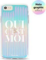 iPhone SE (2020) hoesje - TPU Hard Case - Holografisch effect - Back Cover - Oui C'est Moi (Holographic)