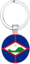 Akyol - Sint Eustatius vlag sleutelhanger - Must go - Sint Eustatius travel guide - Accessoires - Liefde - Cadeau - Gift - Geschenk