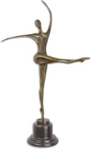 Beeld - Bronzen Sculptuur Dansende vrouw - Beeld Dame - 56,9 cm hoog