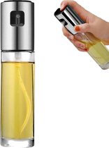 HomeDays - Bouteille d'huile d'olive | Spray d'huile d'olive | Seringue d'huile | Pulvérisateur d'huile d'olive | Pompe à huile d'olive | Diffuseur d'huile pour BBQ et Cuisine - Argent