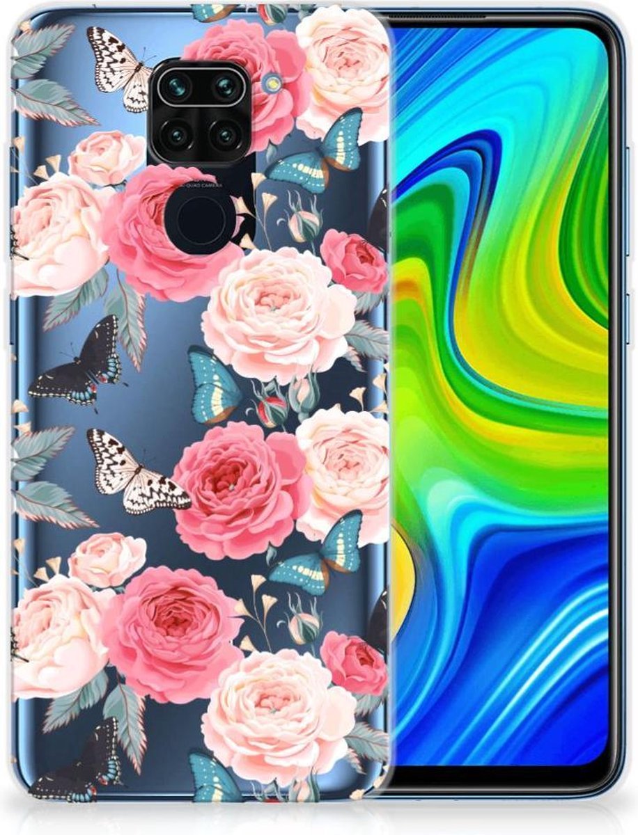Xiaomi Redmi Note9 TPU Case Butterfly Roses