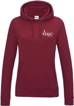 FitProWear  Hoodie Dames - Donker rood  - Maat L - Dames  - Trui - Slim Fit - Slim Fit Trui - Getailleerde trui - Trui getailleerd - Sporttrui - Sweater - Hoodie - Katoen / Polyester - Trui Capuchon - Sportkleding -