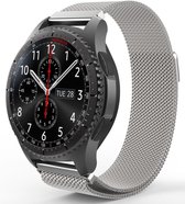 Bandje geschikt voor Samsung Watch 3 45mm - Zilver Milanese Band