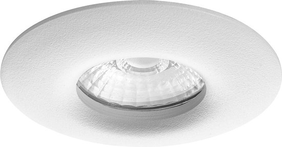 Spot Armatuur GU10 - Pragmi Luno Pro - GU10 Inbouwspot - Waterdicht IP65 - Rond - Wit - Aluminium - Ø82mm