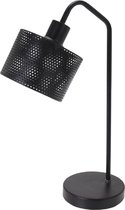 Zwarte bureaulamp van draadmetaal/mesh 46 cm - Kantoor/bureaubenodigdheden - Bureaulampen - Leeslampen - Tafellampen - Staande lampen voor op kantoor
