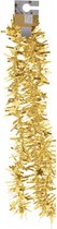 6x Gouden kerstversiering folieslingers met sterretjes 180 cm - Kerstartikelen - Kerstboom decoratie