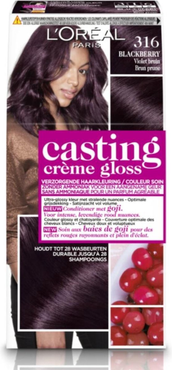 3x L'Oréal Casting Creme Gloss Haarverf 316 Violet Bruin