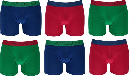 Apollo Katoenen Heren Boxers - 6 pack - maat L