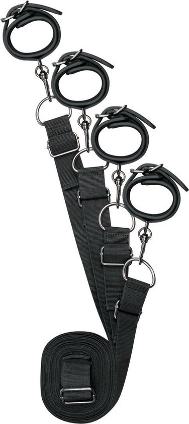 Kit De Sangles Menottes Pour Lit/matelas Fetish Fantasy - Couleur Noire - Neuf - Pour Adultes