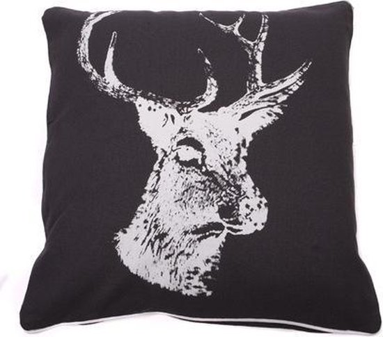 Coussin In The Mood Winter Deer - 45 x 45 cm - Div couleurs - 2 pièces - Anthracite