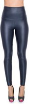 Imitatieleer Legging Dames - Donkerblauw - Gote Maten - Maat XXL 'Ifana'