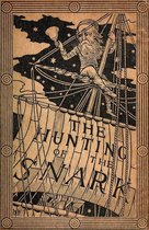 Boekomslag van 'The Hunting of the Snark' met een bebaarde man die aan de mast van een zeilboot hangt.