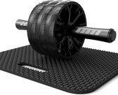 REGENTECH Trainingswiel + Fitnessmat - Abb Roller - Buikspier Roller - Buikspier Trainer