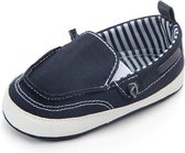 Donker blauwe bootschoentjes - Textiel - Maat 18 - Zachte zool - 0 tot 6 maanden