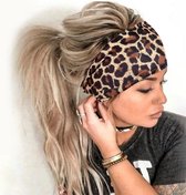Haarband / Boho Stijl / Cross Head Wrap / Yoga Running Workout Haarband / Hoofd Cover - Tijger print