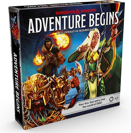 Boek: Dungeons & Dragons: The Adventure Begins, geschreven door Hasbro