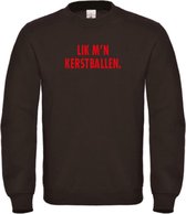 Kerst sweater zwart Lik m'n kerstballen - soBAD. | Kersttrui soBAD. | kerstsweaters volwassenen | kerst hoodie volwassenen | Kerst outfit | Foute kerst truien