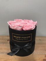 Flowerbox rond 15cm Zwart-Roze