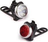 Fietslamp SET - USB - Oplaadbaar - Zwart - Waterdicht