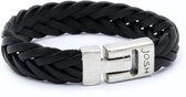 Josh leren armband 24001 zwart