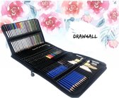 Draw4All Kleurpotloden Set - Teken set 72 stuks - Professionele Tekenset - Kleurpotloden - Schets en Tekenset