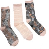 Apollo Dames Sokken Grijs/Zalmroze 3-pack 35/42