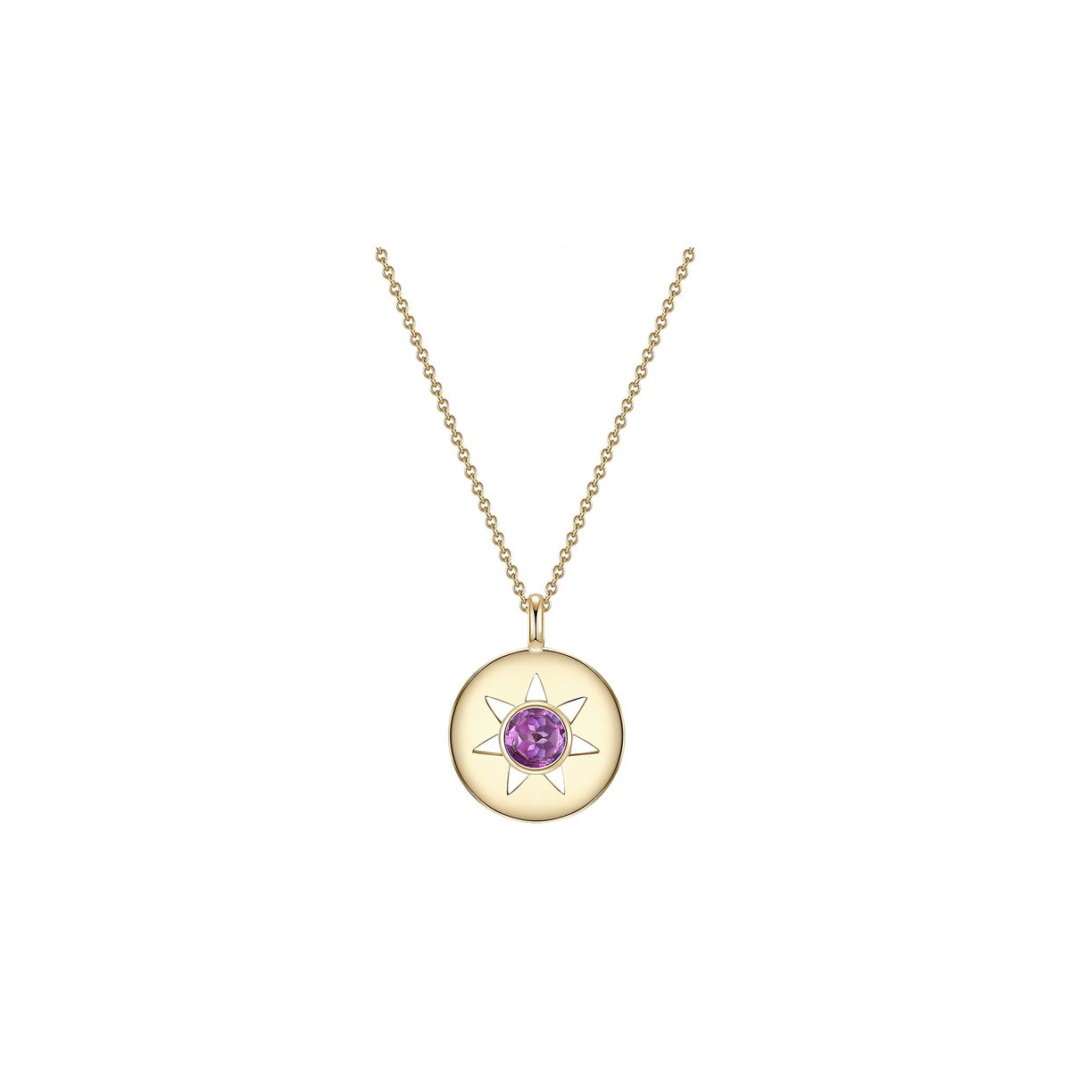 Glanzstücke München Damen-Kette 925er Silber Amethyst One Size Gelbgold 32011926