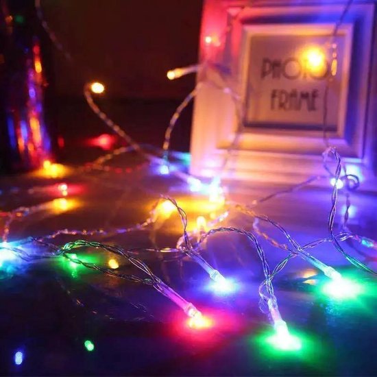 Led lampjes kleur - 20 lichtjes - 2 meter - Gekleurd licht - Werkt op  batterijen | bol.com