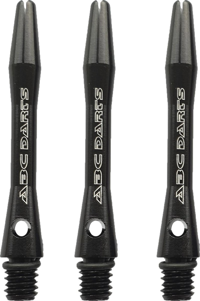 ABC Darts - Dart Shafts - Aluminium Zwart - Short - 3 Sets (9 stuk)