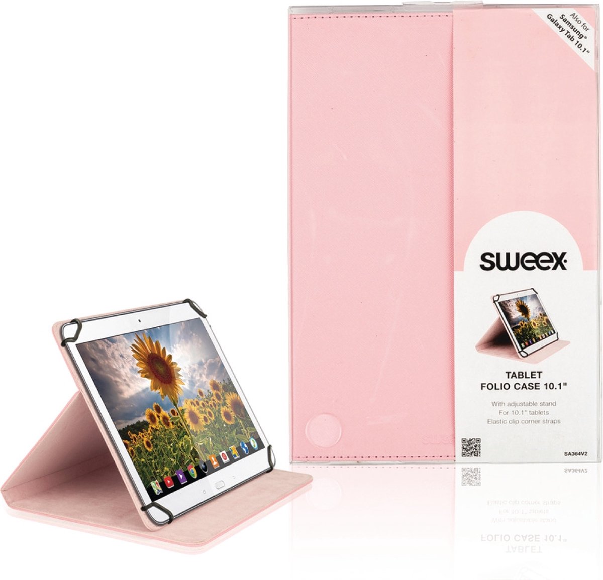 Housse universelle tablette 10 pouces ajustable 10.1'' Rose