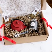 CiTea Starter Set | Thee cadeau pakket| Theepot gietijzer | Thee blik met Amsterdam Blend thee | Rooibos thee