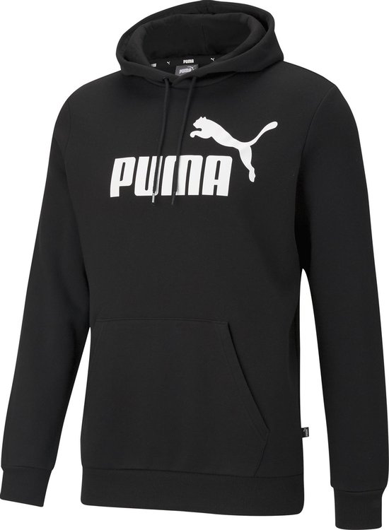 PUMA ESS Big Logo Hoodie FL Heren Trui - Zwart - Maat XL