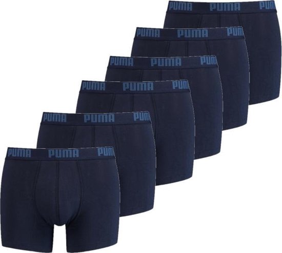 Puma Basic Boxershort 6-Pack Donkerblauw | bol.com
