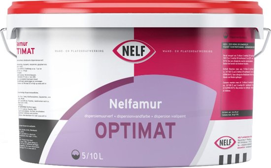 NELF ® - Muurverf - Verf - Saus - Nelfamur Optimat RAL 9010 Wit - Powerdek  Muurverf -... | bol.com