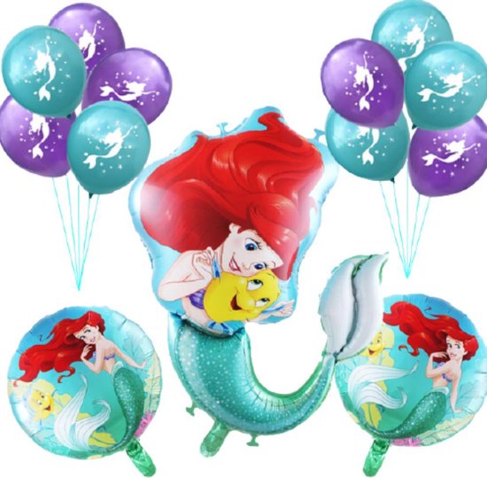 Wakker worden zwemmen zitten Ariel Ballon - Helium Ballonnen - Disney - De Kleine Zeemeermin - Ariel -  13 Stuks -... | bol.com