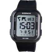 Xonix DAP-006 - Horloge - Digitaal - Heren - Mannen - Rechthoek - Siliconen band - ABS - Cijfers - Achtergrondverlichting - Alarm - Start-Stop - Chronograaf - Tweede tijdzone - Wat