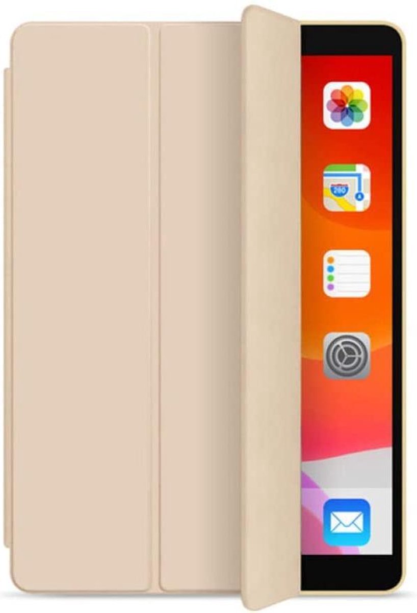 Tablethoes Geschikt voor: Apple iPad Air 2019 10.5 inch Ultraslanke Hoesje Tri-Fold Cover Case - Goud