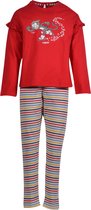 Woody meisjes pyjama - rood - kat - 202-1-PLG-S/464 - maat 104