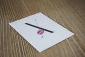 letter X op kaart 6x8cm voor naamslinger