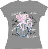 T-shirts ladies - Bike cities - Heather Grey - S