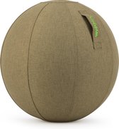 Wobblez® Zitbal Linnen Olive 65 cm met pomp - Ergonomisch zitten voor mensen van 165-185 cm